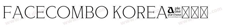 FACECOMBO KOREA字体转换